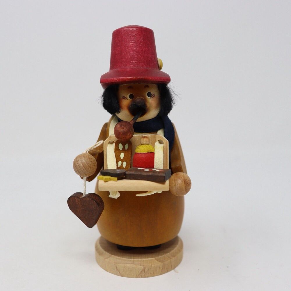 Straco 5.5” Solid Wood Nutcracker Old Man Smoker w/Bottle Germany GMBH